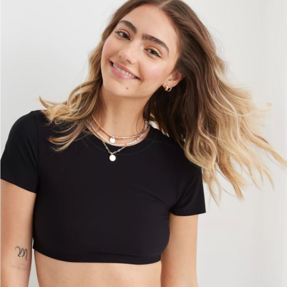 Black Micro Crop Top
